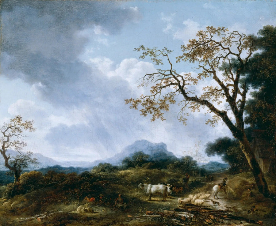 Landskap med tillfällig regnskur - Jean-Honoré Fragonard