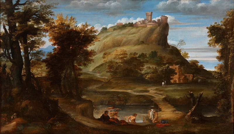 Landskap med badare - Domenichino