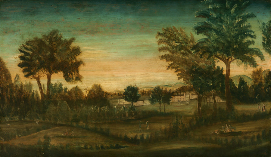 Paysage avec des bâtiments - American 18th Century