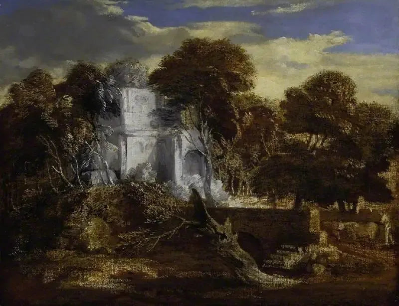 Landskap med herde och kor som korsar en bro - Thomas Gainsborough