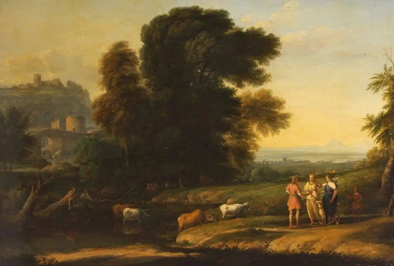 Landskap med Céphale och Procris förenade av Diane - Claude Lorrain