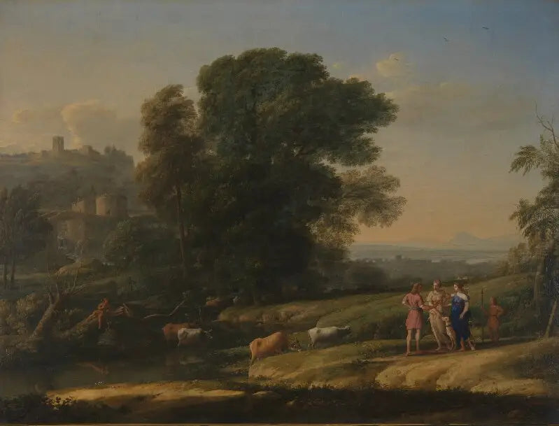 Landskap med Céphale och Procris förenade av Diane - Claude Lorrain