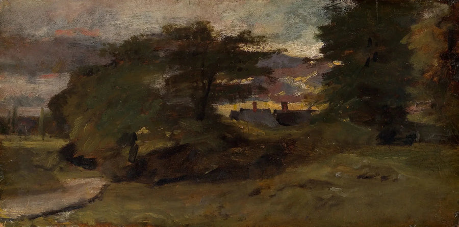 Landskap med stugor - John Constable