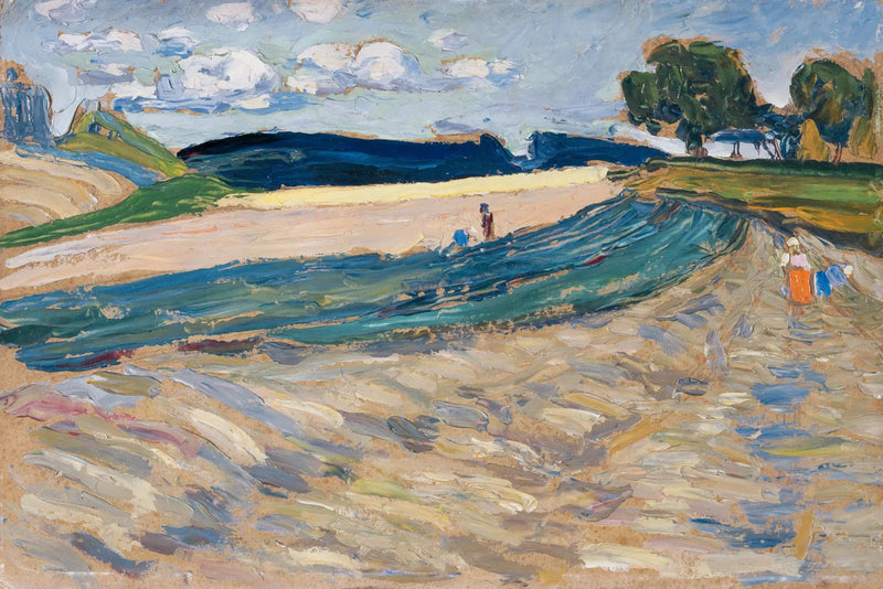Landskap med gul fält - Vassily Kandinsky