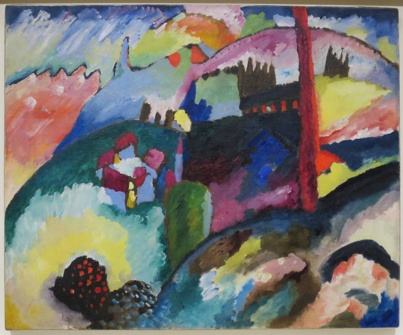 Landskap med fabriksskorsten - Vassily Kandinsky