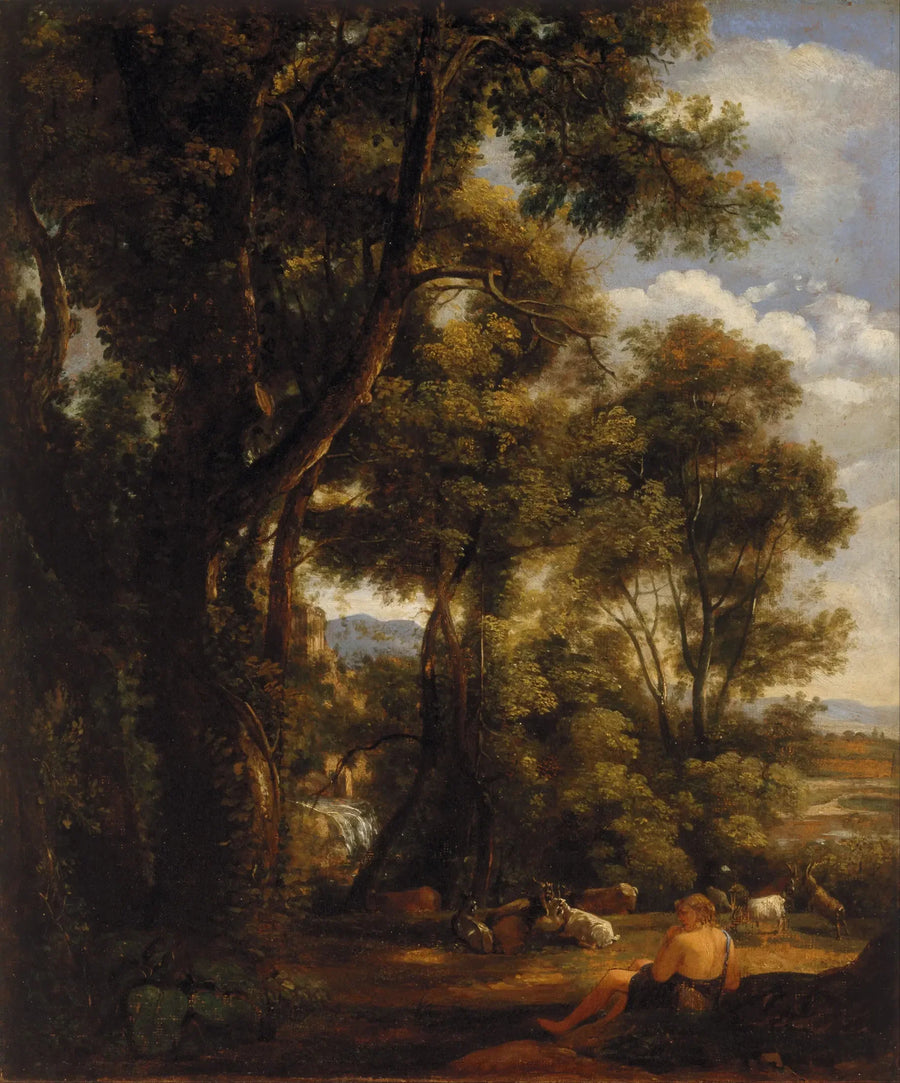 Landskap med herde och getter (efter Claude) - John Constable