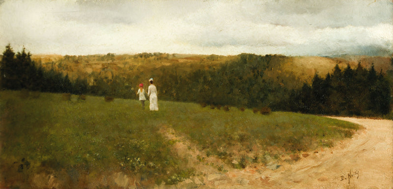 Landskap med figurer - Giuseppe De Nittis