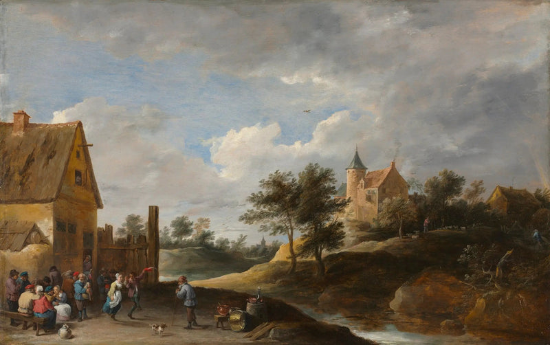 Landskap med dansande bönder - David Teniers den yngre