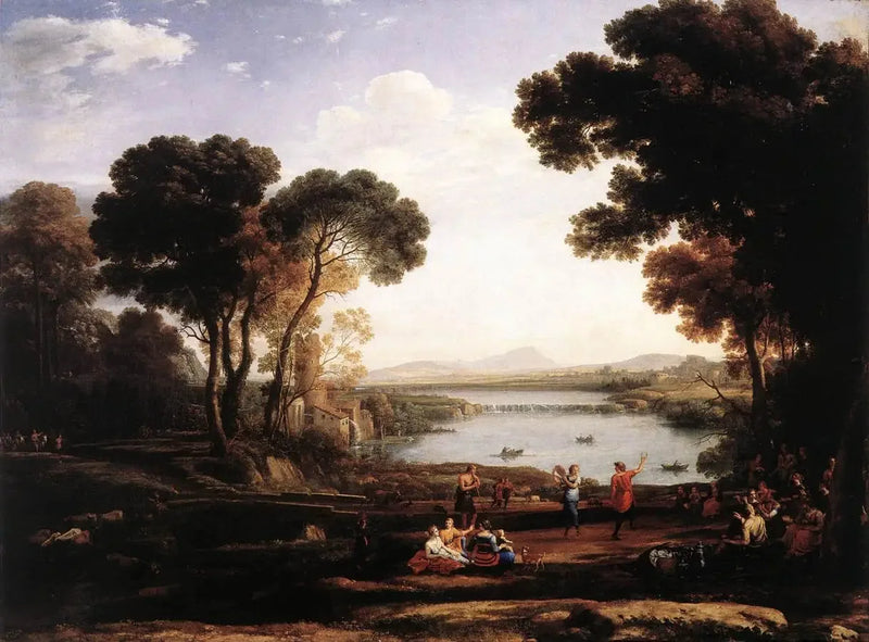 Landskap med dansande personer (Le Moulin) - Claude Lorrain