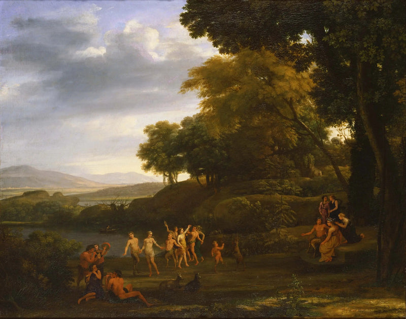 Landskap med satyrer och nymfer som dansar - Claude Lorrain