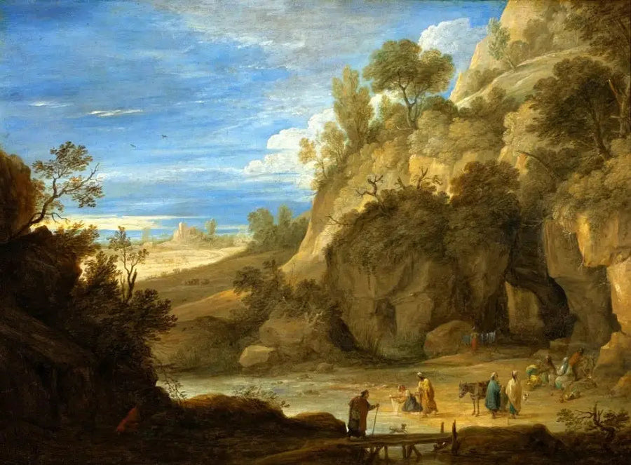 Landskap med zigenare. - David Teniers den yngre