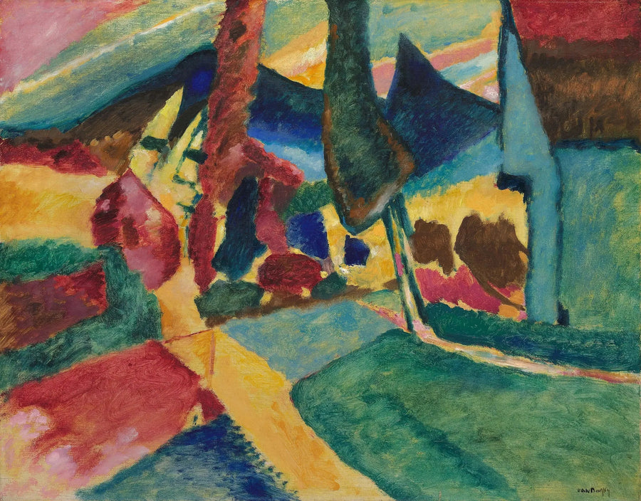 Landskap med två popplar - Vassily Kandinsky