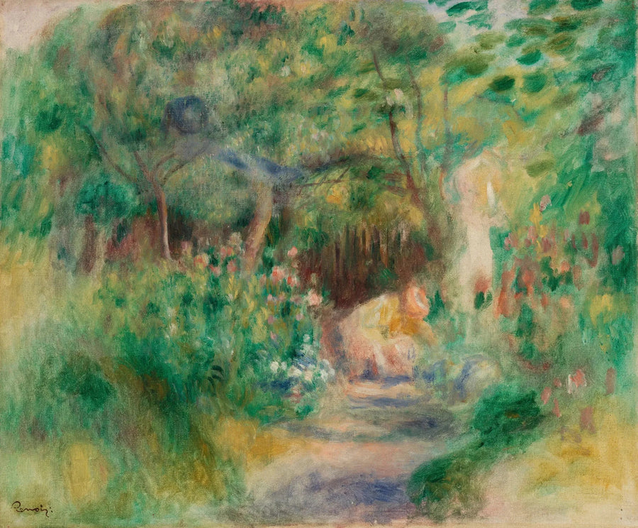 Landskap med kvinna som trädgårdar - Pierre-Auguste Renoir