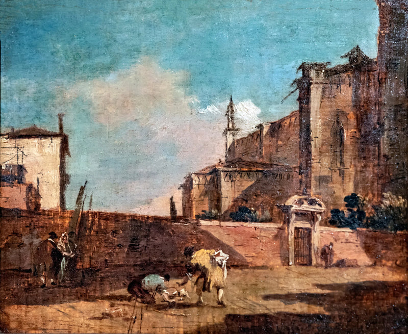 Landskap med figur - Francesco Guardi