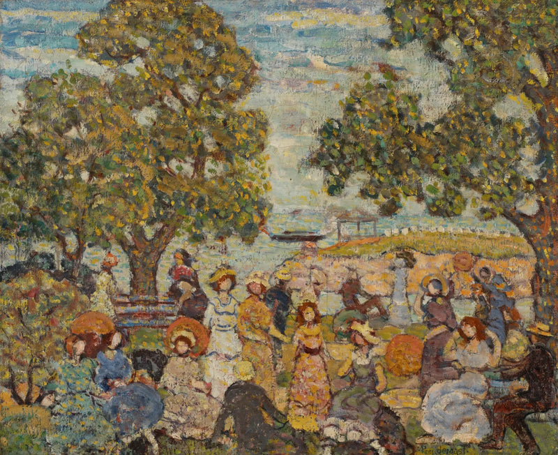Landskap med figurer - Maurice Prendergast