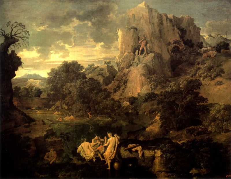 Landskap med Herkules och Cacus - Nicolas Poussin