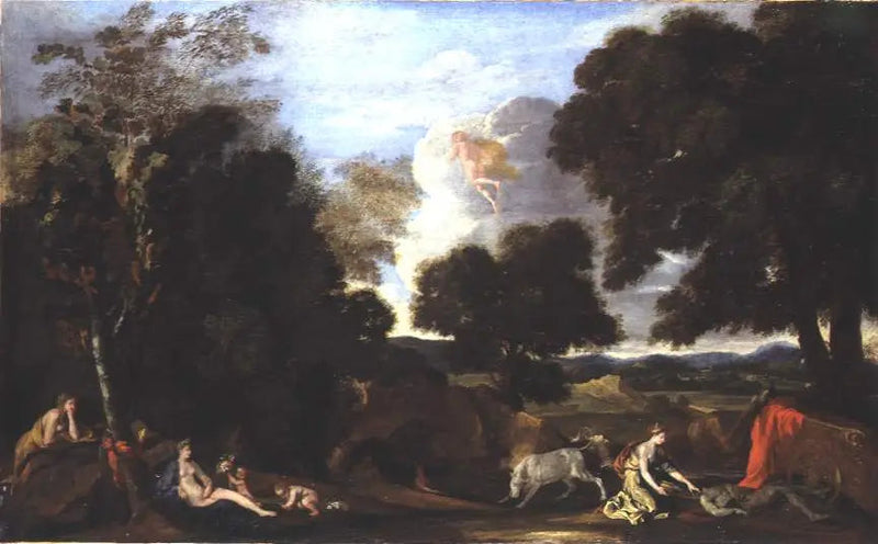Landskap med Juno och Argus - Nicolas Poussin