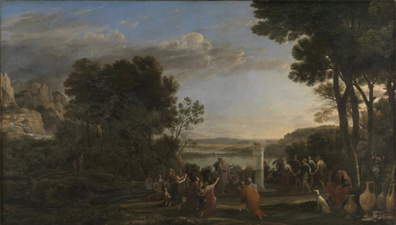 Landskap med tillbedjan av guldkalven - Claude Lorrain