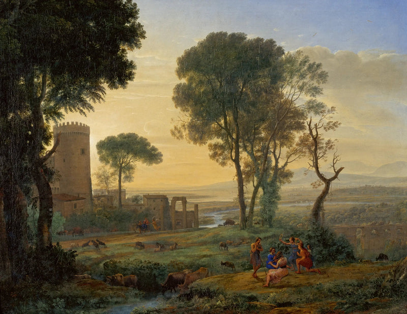 Landskap med flykten till Egypten - Claude Lorrain