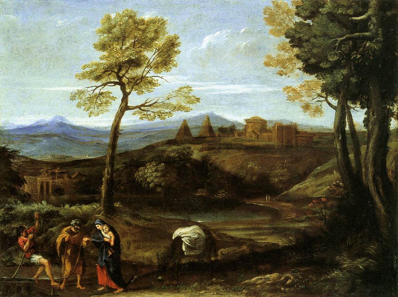 Landskap med Flykten till Egypten - Domenichino