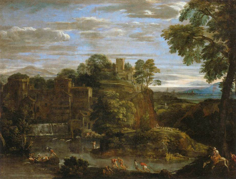 Landskap med flykten till Egypten - Domenichino