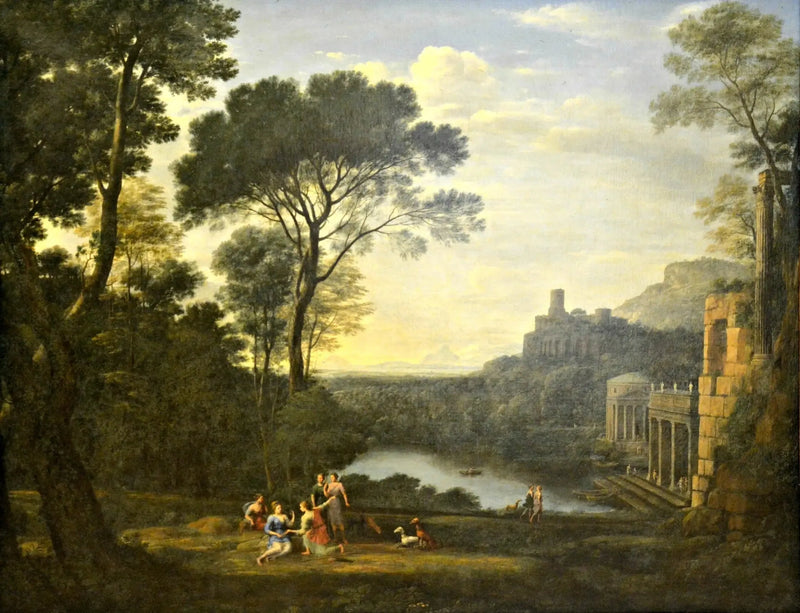 Landskap med nymfen Égérie som gråter Numa - Claude Lorrain