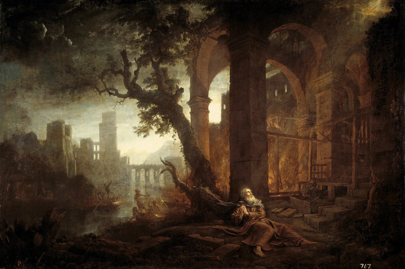 Landskap med Saint Antoines frestelse - Claude Lorrain