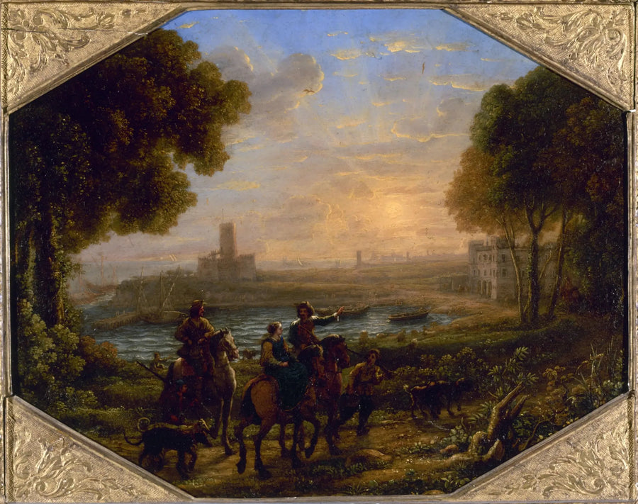 Landskap med hamnen i Santa Marinella - Claude Lorrain