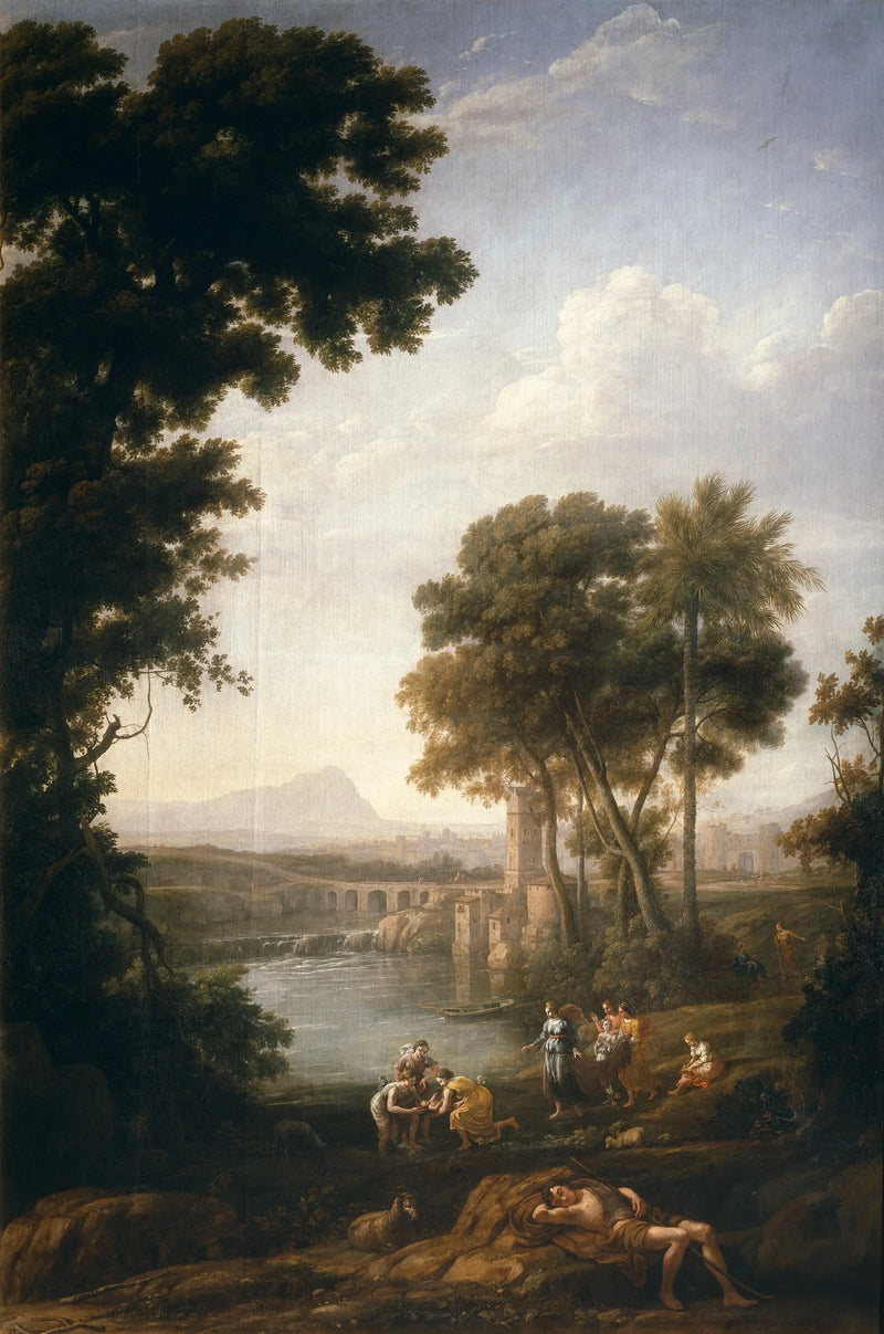 Landskap med Moses räddad från Nilen - Claude Lorrain