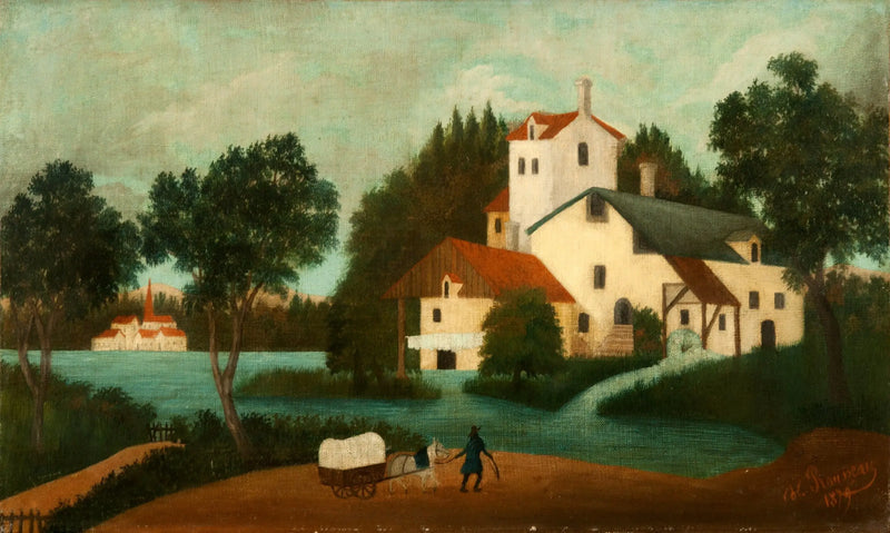 Landskap med vattenhjul - Henri Rousseau