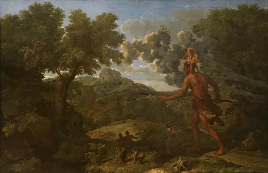 Landskap med Blinda Orion som söker solen - Nicolas Poussin