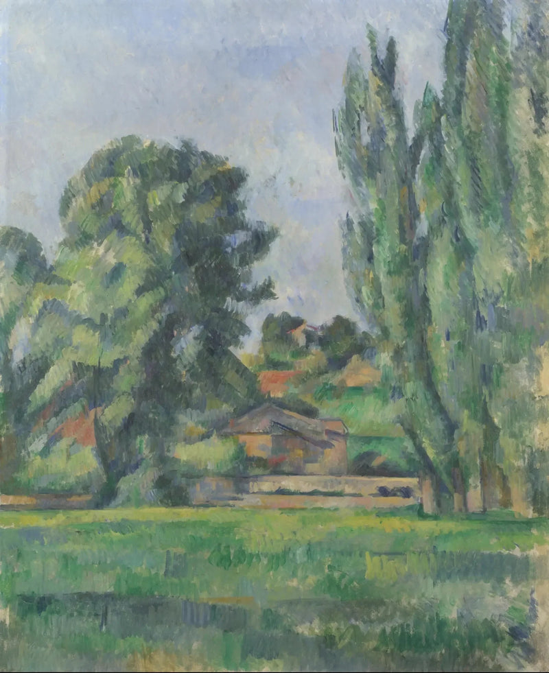 Landskap med popplar - Paul Cézanne