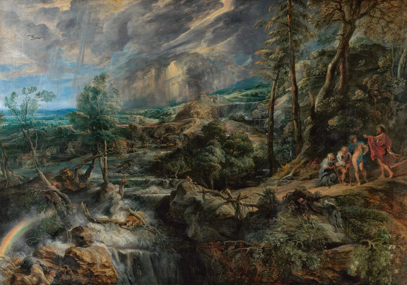 Landskap med Philémon och Baucis - Peter Paul Rubens