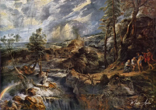 Paysage avec Philemon et Baucis - Peter Paul Rubens - Reproductions de tableaux et peintures haut de gamme