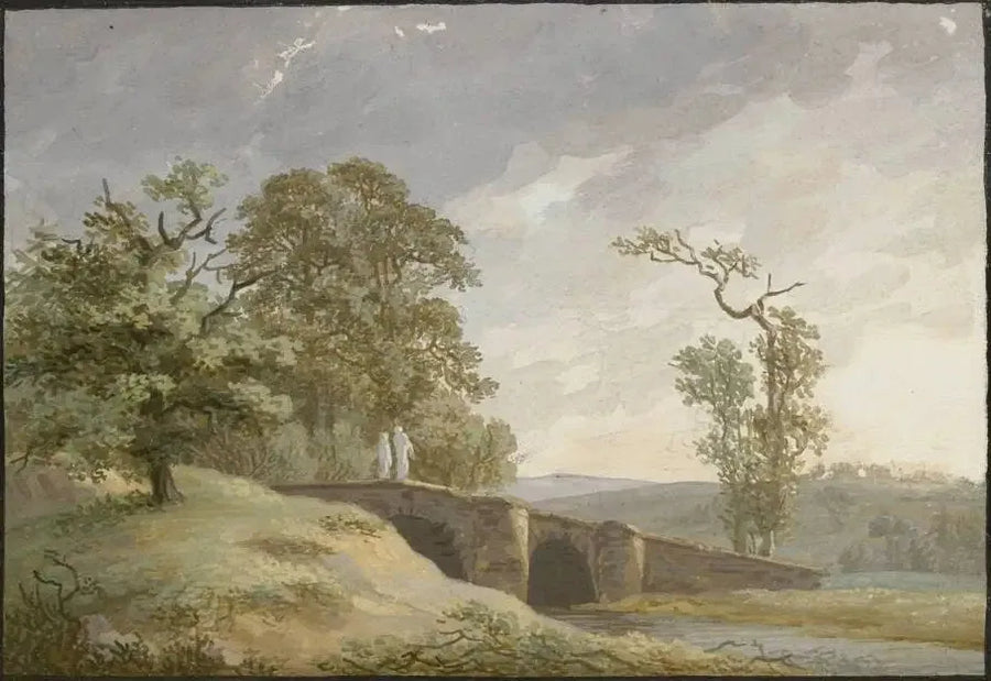 Landskap med bro - Caspar David Friedrich