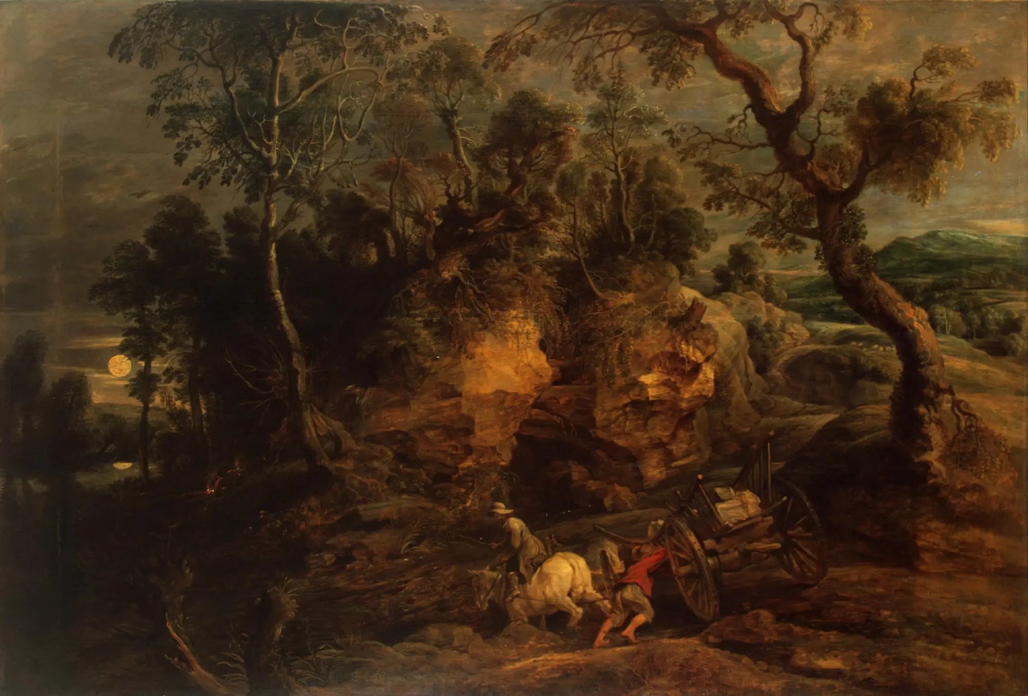 Paysage avec porteurs de pierres - Peter Paul Rubens image 1 reproduction d’œuvre d’art à l’huile