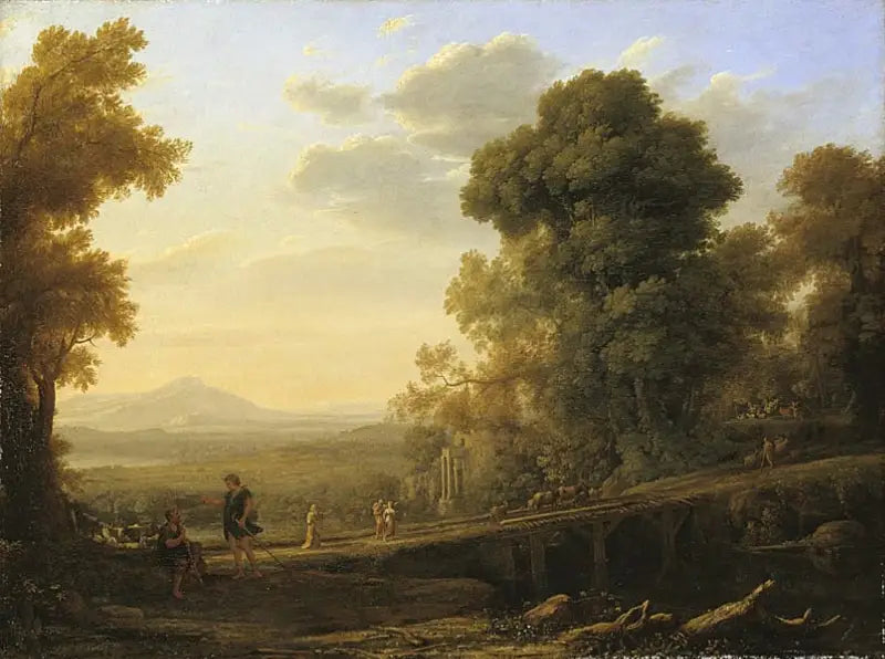 Landskap med Rebecca som tar avsked av sin far - Claude Lorrain
