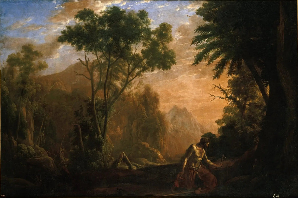Paysage avec saint Onuphre - Claude Lorrain image 1 tableau peint à l’huile sur toile