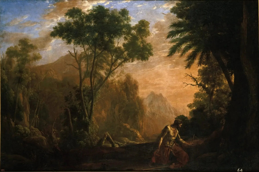 Landskap med helige Onuphrius - Claude Lorrain