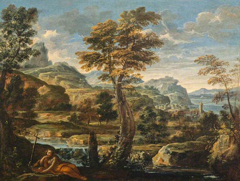 Landskap med heliga Maria Magdalena - Pietro da Cortona