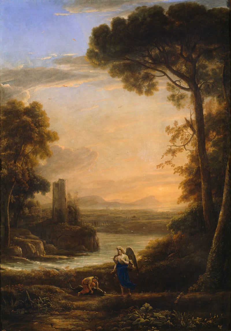 Landskap med Tobias och Raphael - Claude Lorrain