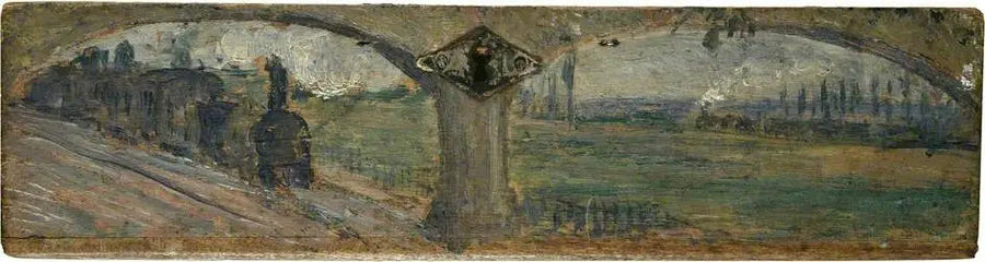 Landskap med ångtåg - Camille Pissarro