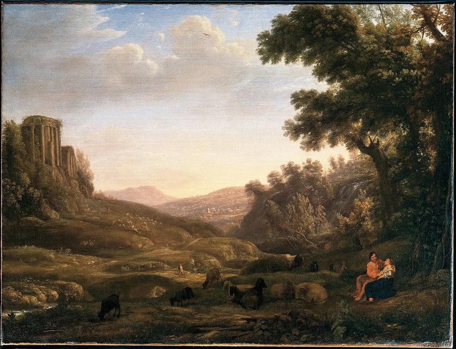 Landskap med en herde och en herdinna - Claude Lorrain