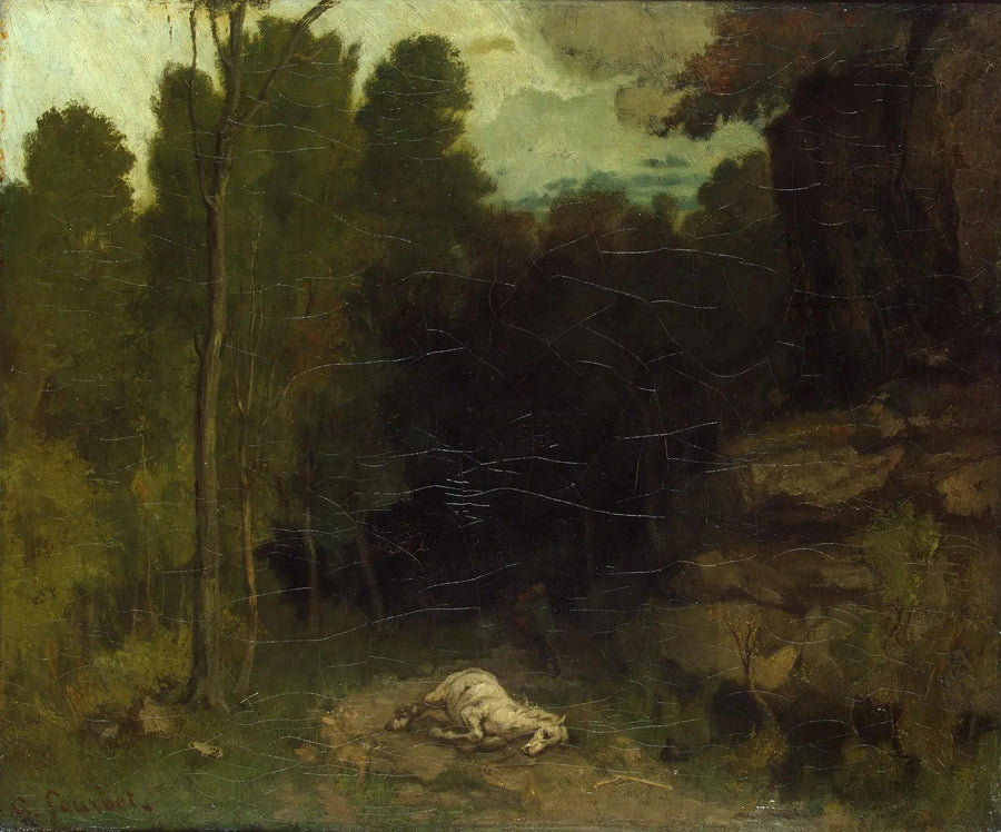 Landskap med en död häst - Gustave Courbet