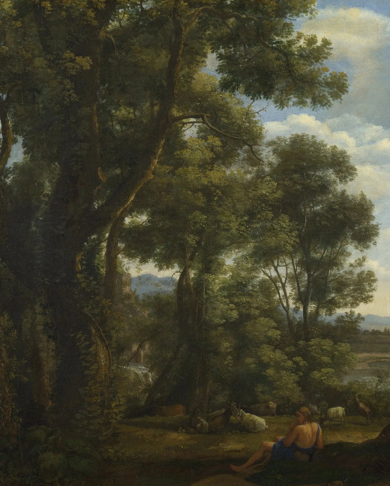 Landskap med en getherde och getter - Claude Lorrain