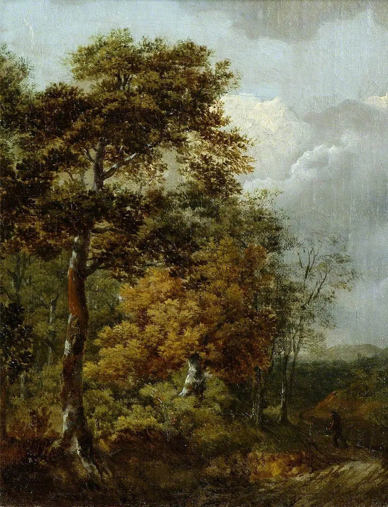 Landskap med en bonde på en väg - Thomas Gainsborough