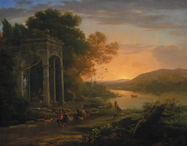 Landskap med ett Bacchustempel - Claude Lorrain
