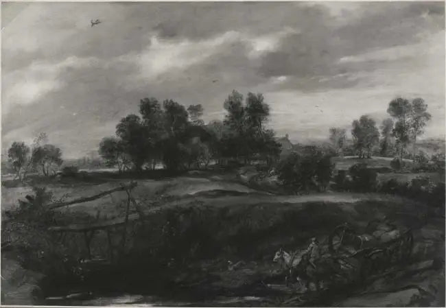 Landskap med en vagn - Peter Paul Rubens