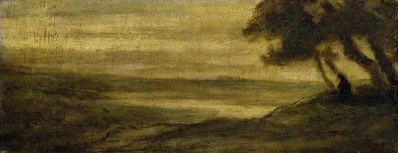 Landskap med en figur - Honoré Daumier