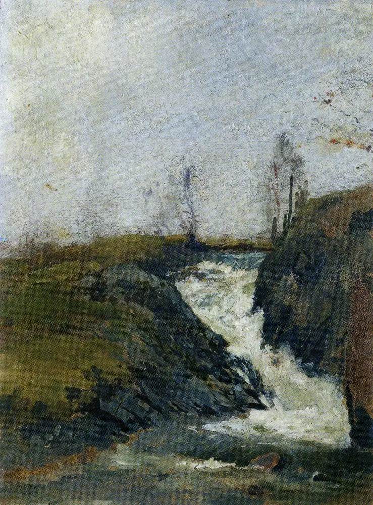 Landskap med ett litet vattenfall - Edvard Munch